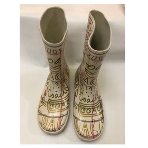 Coach Ursula Plaid Fashion Rain boots Women’s 9